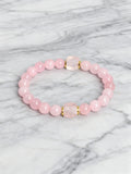 Natural Stone Faceted Square Bead Bracelet - 3 Options - 3 Lengths