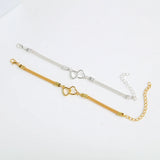 Fashion Heart/Infinity Bracelet - 2 Colours - 7 Options