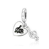 925 Sterling Silver Music Themed Charm - 20 Options