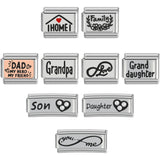 Stainless Steel Family Series Italian Charm - 9 Options