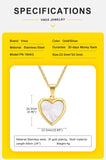 Stainless Steel Openable Heart Pendant - 4 Colours - 3 Sizes