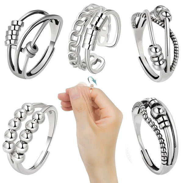 Fashion Adjustable Anxiety Fidget Ring - 31 Options