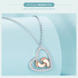 925 Sterling Silver Heart Footprint Necklace