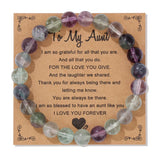 Natural Stone Family Themed Bead Bracelet - 3 sizes - 33 Options