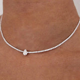Fashion Pear Rhinestone Necklace