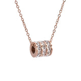 Stainless Steel Rose Gold Colour Tricyclic Necklace