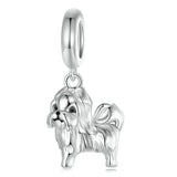 925 Sterling Silver Dog Hanging Charm - 9 Options