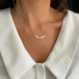 Fashion CZ Angel Wings Necklace - 2 Colours