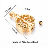 Stainless Steel Tree of Life Cremation/Urn Necklace - 3 Options