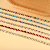 Stainless Steel Crystal Tennis Necklace - 6 Options