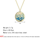 Stainless Steel Wave Necklace - 12 Options