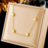Stainless Steel Gold Colour Heart Necklace