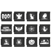 Stainless Steel Black Halloween Italian Charm - 12 Options