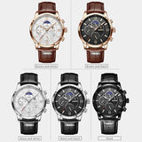 Leather Casual Quartz Watch - 5 Options