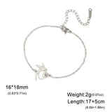 Stainless Steel Hummingbird Flower Bracelet - 6 Options