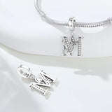 925 Sterling Silver CZ Butterfly/Letter Hanging Charm