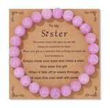 Natural Stone Family Themed Bead Bracelet - 3 sizes - 33 Options