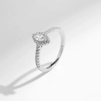 925 Silver Marquise Cut CZ Ring