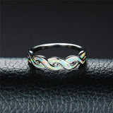 Fashion Opal Interwoven Ring - 2 Colours
