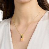 925 Sterling Silver Rainbow CZ Necklace - 2 Options