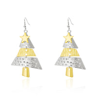 Fashion Splicing Two Colour Christmas Tree Earrings/Necklace