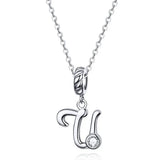 925 Sterling Silver Letter/Initial Necklace - 26 Options