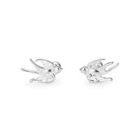 925 Sterling Silver Swallow Bird Stud Earring