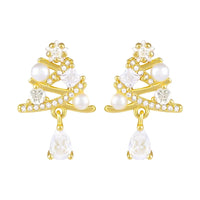 925 Sterling Silver Christmas Hoop Hanging Earrings - 14 Options