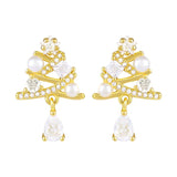 925 Sterling Silver Christmas Hoop Hanging Earrings - 14 Options