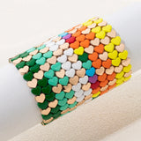 Fashion Colourful Enamel Heart Bracelet - 9 Options