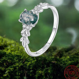 925 Sterling Silver Agate Ring