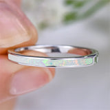 Fashion Created Opal Eternity Ring - 2 Colours