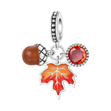 925 Sterling Silver Flower/Leaf Themed Hanging Charm - 25 Options