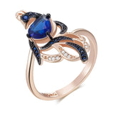 Fashion Blue CZ Bird Ring