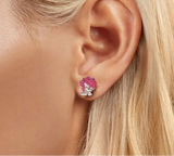 925 Sterling Silver Colour Changing Rose Stud Earrings