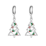 925 Sterling Silver Christmas Hoop Hanging Earrings - 14 Options