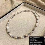 Fashion Mixed Colour Simulated Pearl Beaded Necklace - 3 Options