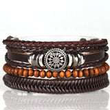 Multi Strand Leather Braided Bracelet - 23 Options