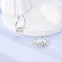 925 Sterling Silver Multi CZ Heart Earrings