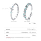 925 Sterling Silver Mint Green Stackable Eternity Ring - 2 Designs