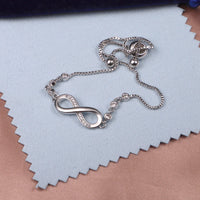 925 Sterling Silver Infinity Bolo Bracelet - 4 Options
