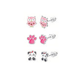 Stainless Steel Screw Back Colourful Earrings - 9 Options