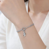 Stainless Steel Sea Themed Love Knot Snake Chain Bracelet - 2 Colours - 3 Options