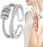 Fashion Crystal Fidget Open Ring - 3 Colours