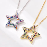 Fashion Multicolour Star Crystal Necklace - 4 Options