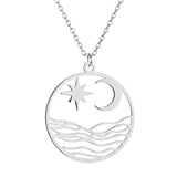 Stainless Steel Wave Necklace - 12 Options