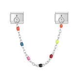 Stainless Steel Beaded Chain Italian Charm - 14 Options
