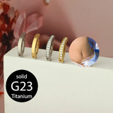 14G Titanium Belly Button Ring - 11 Options