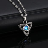 Stainless Steel Celtic Knot Pendant with Moonstone - Necklace/Earrings/Set