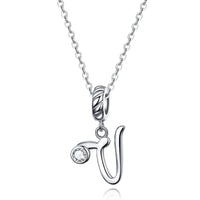 925 Sterling Silver Letter/Initial Necklace - 26 Options